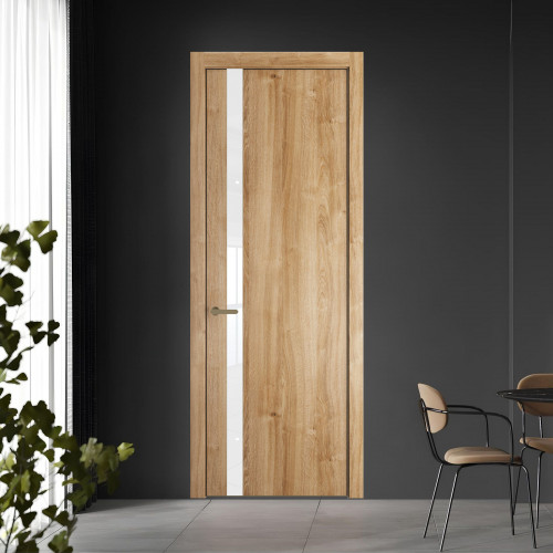 18 NE.O Дуб Карамель вставка Классик лак кромка Шампань ProfilDoors Orange
