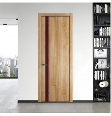 18 NE.O Дуб Карамель вставка Монохром бордовый кромка Серая ночь ProfilDoors Orange