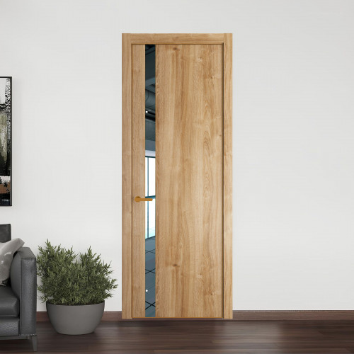 18 NE.O Дуб Карамель вставка Зеркало кромка Бронза ProfilDoors Orange
