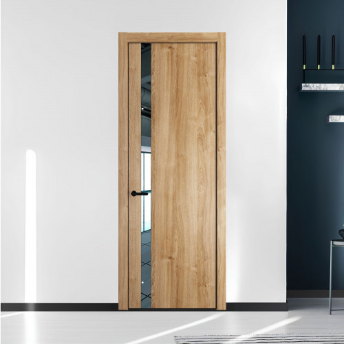 18 NE.O Дуб Карамель вставка Зеркало кромка Черный ProfilDoors Orange