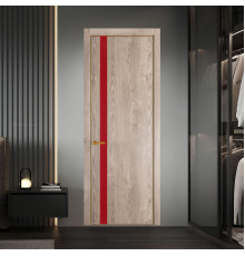 18 NE.O Дуб Сонома вставка Монохром красный кромка Бронза ProfilDoors Orange