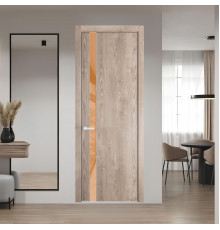 18 NE.O Дуб Сонома вставка Светло-коричневый лак кромка Вайт ProfilDoors Orange