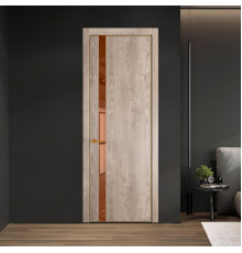 18 NE.O Дуб Сонома вставка Зеркало бронзовое кромка Бронза ProfilDoors Orange