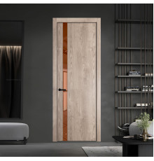18 NE.O Дуб Сонома вставка Зеркало бронзовое кромка Черный ProfilDoors Orange