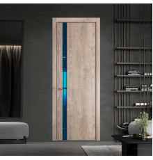 18 NE.O Дуб Сонома вставка Зеркало синее кромка Медь ProfilDoors Orange