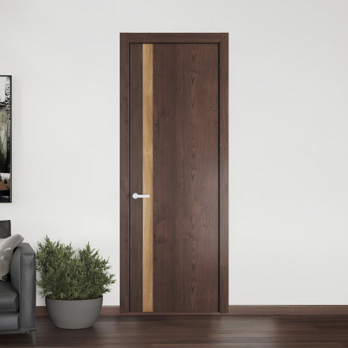 18 NE.O Дуб Тобакко вставка Дуб Карамель кромка Черный муар ProfilDoors Orange