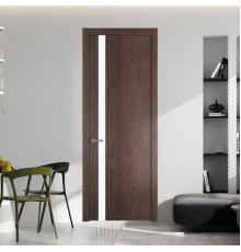 18 NE.O Дуб Тобакко вставка Монохром белый кромка Серебро ProfilDoors Orange