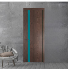 18 NE.O Дуб Тобакко вставка Монохром бирюзовый кромка Серая ночь ProfilDoors Orange