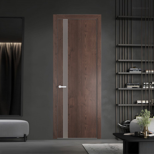 18 NE.O Дуб Тобакко вставка Монохром холодный серый кромка Вайт ProfilDoors Orange