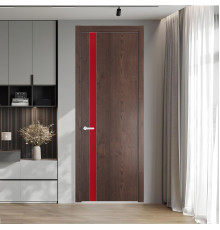 18 NE.O Дуб Тобакко вставка Монохром красный кромка Вайт ProfilDoors Orange