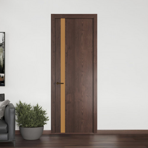 18 NE.O Дуб Тобакко вставка Монохром светло-коричневый кромка Деорэ ProfilDoors Orange