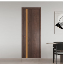 18 NE.O Дуб Тобакко вставка Монохром светло-коричневый кромка Медь ProfilDoors Orange