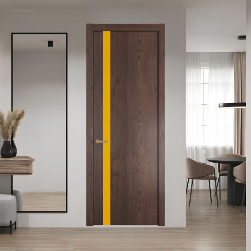 18 NE.O Дуб Тобакко вставка Монохром желтый кромка Золото ProfilDoors Orange