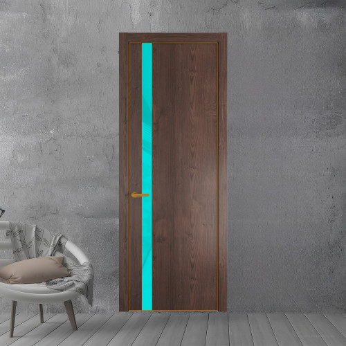 18 NE.O Дуб Тобакко вставка Мята лак кромка Бронза ProfilDoors Orange