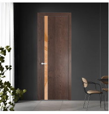 18 NE.O Дуб Тобакко вставка Светло-коричневый лак кромка Вайт ProfilDoors Orange