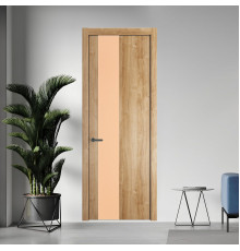 19 NE.O Дуб Карамель вставка Монохром бежевый кромка Серая ночь ProfilDoors Orange