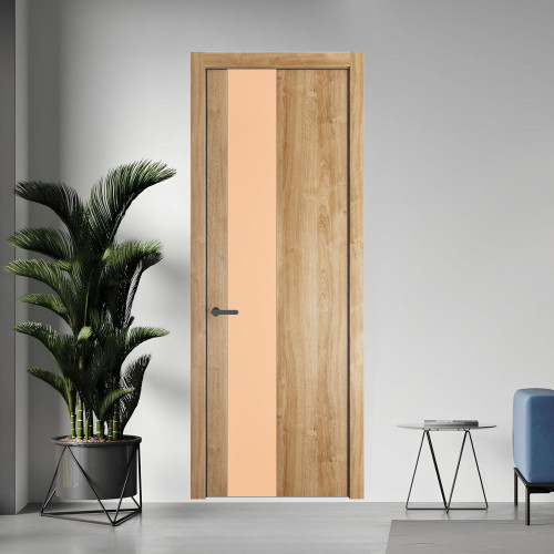 19 NE.O Дуб Карамель вставка Монохром бежевый кромка Серая ночь ProfilDoors Orange