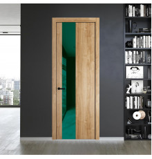 19 NE.O Дуб Карамель вставка Зеленый лес лак кромка Черный ProfilDoors Orange