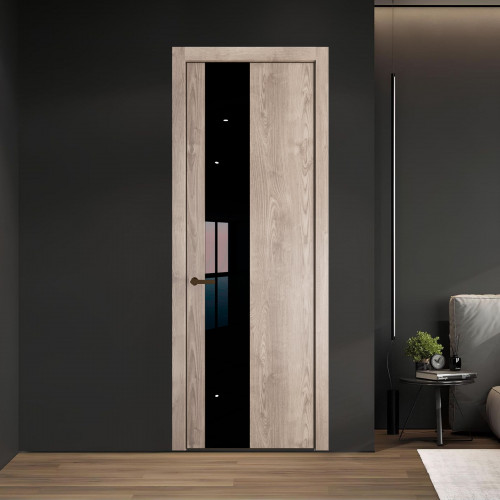 19 NE.O Дуб Сонома вставка Черный лак кромка Деорэ ProfilDoors Orange