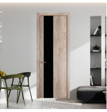 19 NE.O Дуб Сонома вставка Монохром черный кромка Медь ProfilDoors Orange