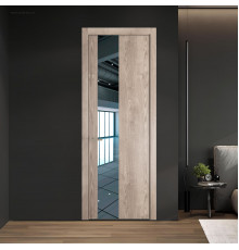 19 NE.O Дуб Сонома вставка Зеркало кромка Никель ProfilDoors Orange