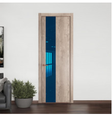 19 NE.O Дуб Сонома вставка Зеркало синее кромка Медь ProfilDoors Orange