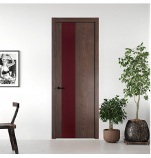 19 NE.O Дуб Тобакко вставка Монохром бордовый кромка Черный ProfilDoors Orange