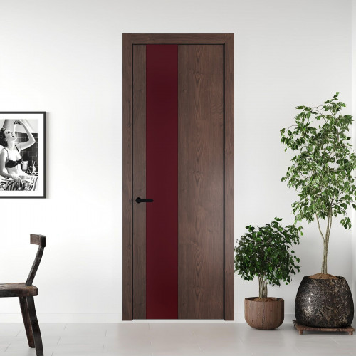 19 NE.O Дуб Тобакко вставка Монохром бордовый кромка Черный ProfilDoors Orange