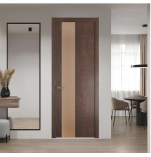 19 NE.O Дуб Тобакко вставка Монохром серебристая бронза кромка Шампань ProfilDoors Orange