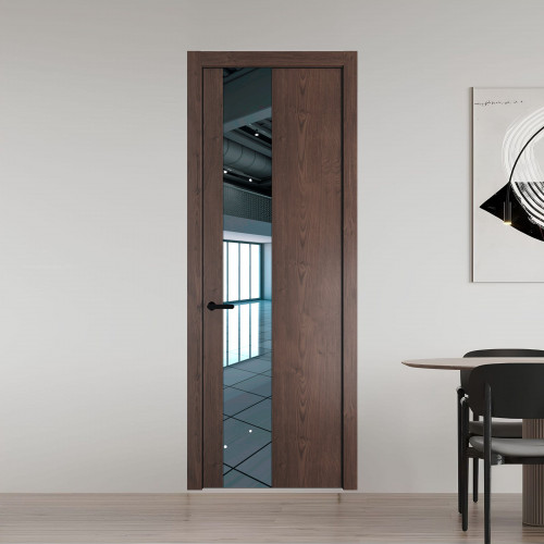 19 NE.O Дуб Тобакко вставка Зеркало кромка Черный ProfilDoors Orange