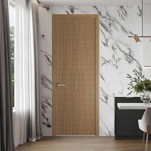 41 NE.O Дуб Мокко вставка Глухая кромка Никель ProfilDoors Orange