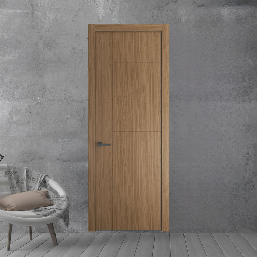 44 NE.O Дуб Мокко вставка Глухая кромка Серая ночь ProfilDoors Orange