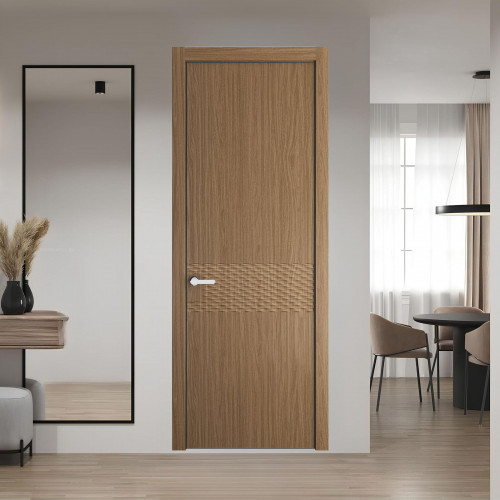 54 NE.O Дуб Мокко вставка Глухая кромка Черный муар ProfilDoors Orange