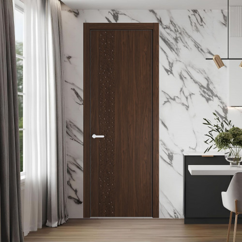 59 NE.O Орех Шоколад вставка Глухая кромка Черный муар ProfilDoors Orange