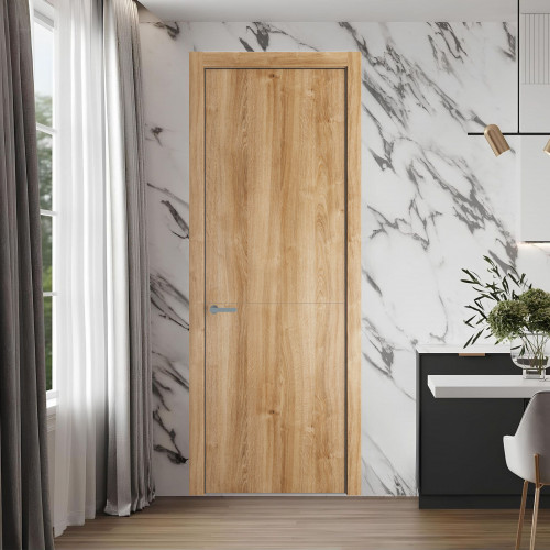 11 NE.O Дуб Карамель молдинг Серебро кромка Серебро ProfilDoors Orange