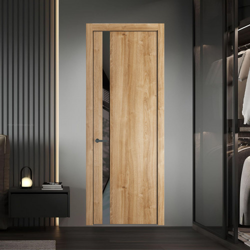 18 NE.O Дуб Карамель вставка Графит лак кромка Серая ночь ProfilDoors Orange