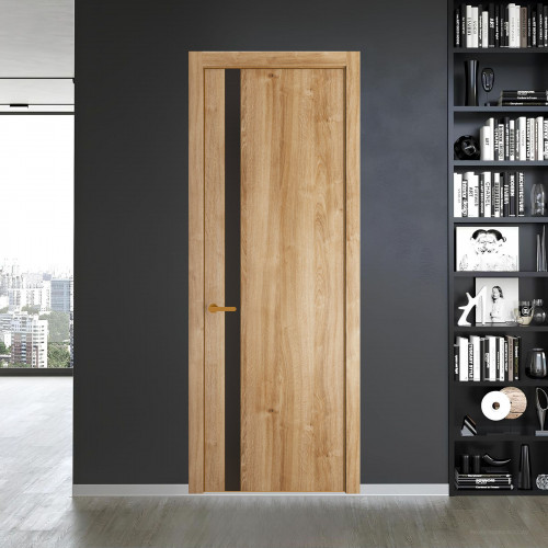 18 NE.O Дуб Карамель вставка Монохром графит кромка Бронза ProfilDoors Orange
