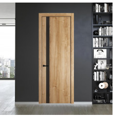 18 NE.O Дуб Карамель вставка Монохром графит кромка Черный ProfilDoors Orange