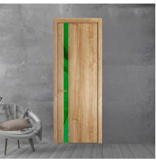 18 NE.O Дуб Карамель вставка Светло-желтый лак кромка Золото ProfilDoors Orange