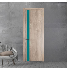 18 NE.O Дуб Сонома вставка Монохром бирюзовый кромка Черный ProfilDoors Orange