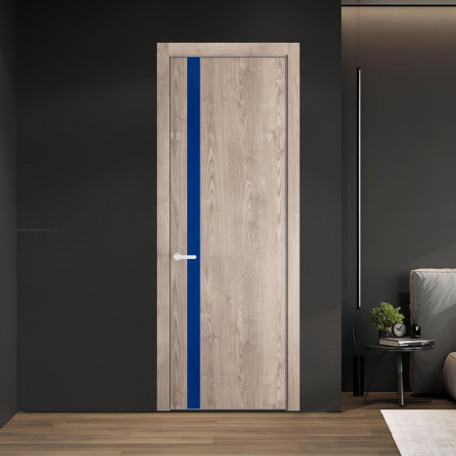 18 NE.O Дуб Сонома вставка Монохром синий кромка Вайт ProfilDoors Orange