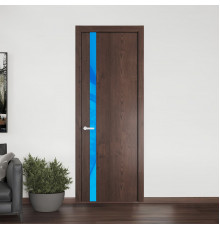 18 NE.O Дуб Тобакко вставка Голубой лак кромка Черный муар ProfilDoors Orange