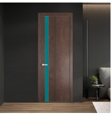 18 NE.O Дуб Тобакко вставка Монохром бирюзовый кромка Вайт ProfilDoors Orange
