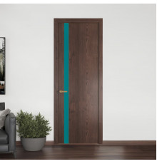 18 NE.O Дуб Тобакко вставка Монохром бирюзовый кромка Золото ProfilDoors Orange