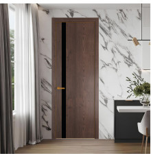 18 NE.O Дуб Тобакко вставка Монохром черный кромка Бронза ProfilDoors Orange