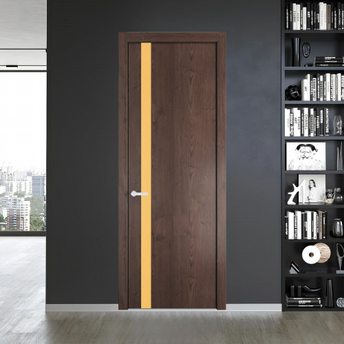 18 NE.O Дуб Тобакко вставка Монохром кремовый кромка Черный муар ProfilDoors Orange