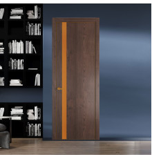 18 NE.O Дуб Тобакко вставка Монохром медный кромка Бронза ProfilDoors Orange