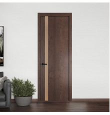 18 NE.O Дуб Тобакко вставка Монохром серебристая бронза кромка Черный ProfilDoors Orange