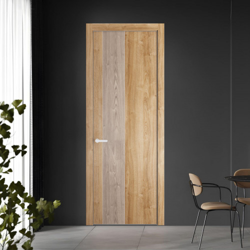 19 NE.O Дуб Карамель вставка Дуб Сонома кромка Вайт ProfilDoors Orange