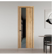 19 NE.O Дуб Карамель вставка Графит лак кромка Черный ProfilDoors Orange